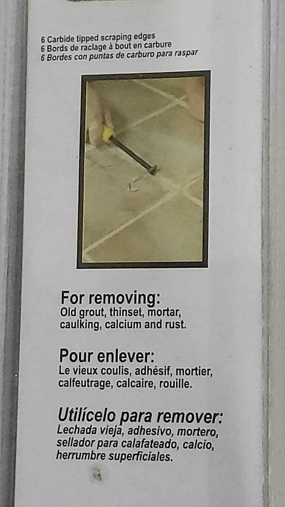 NEW ~ Richard Grout Remover With Carbide Triangular Blade 05035