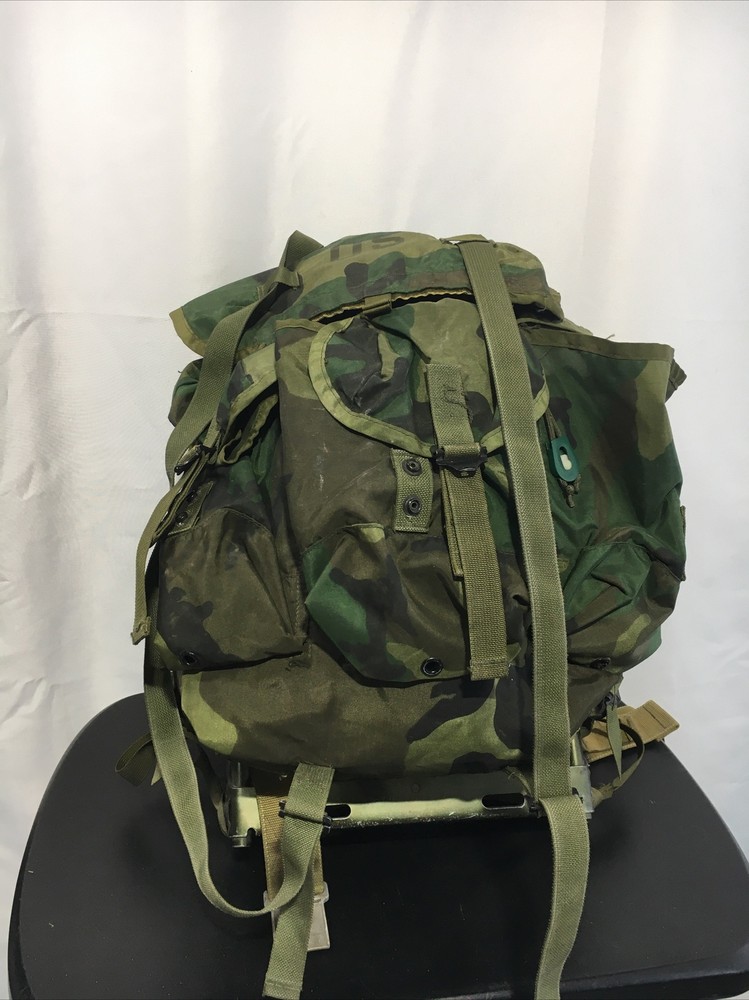 US MILITARY NYLON LC-2 COMBAT FIELD PACK WITH FRAME & STRAPS MEDIUM,