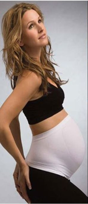 Seamless maternity pregnancy belly band for back support