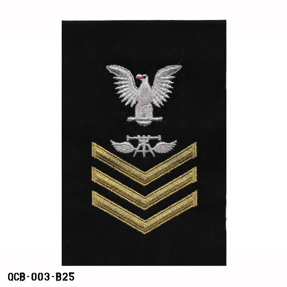 US Navy PO1 E6 Petty Officer First Class Aviation Fire Control Sleeve Patch USA