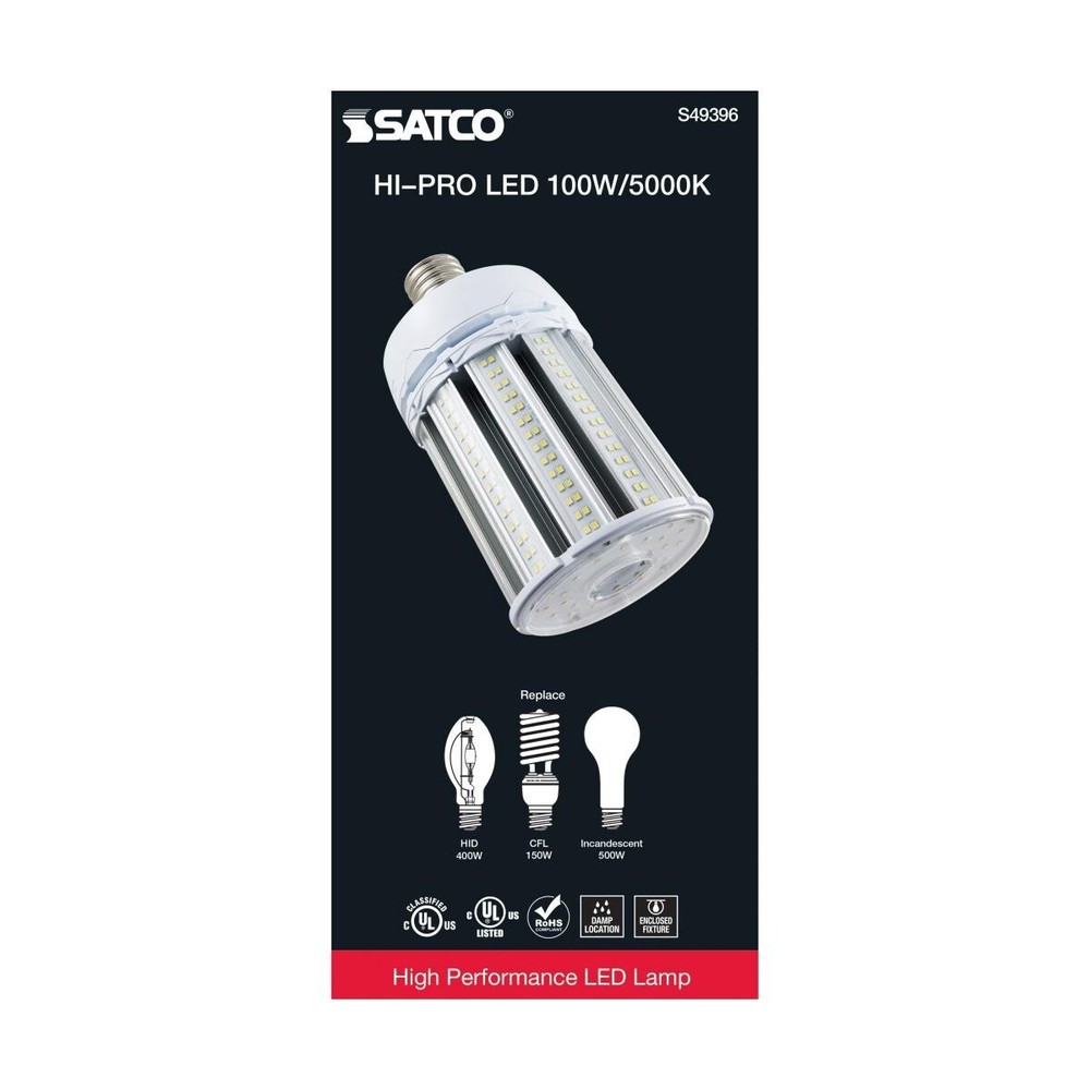 Satco S49396 - 100 Watt LED HID Replacement - 5000K - Type B; Ballast Bypass