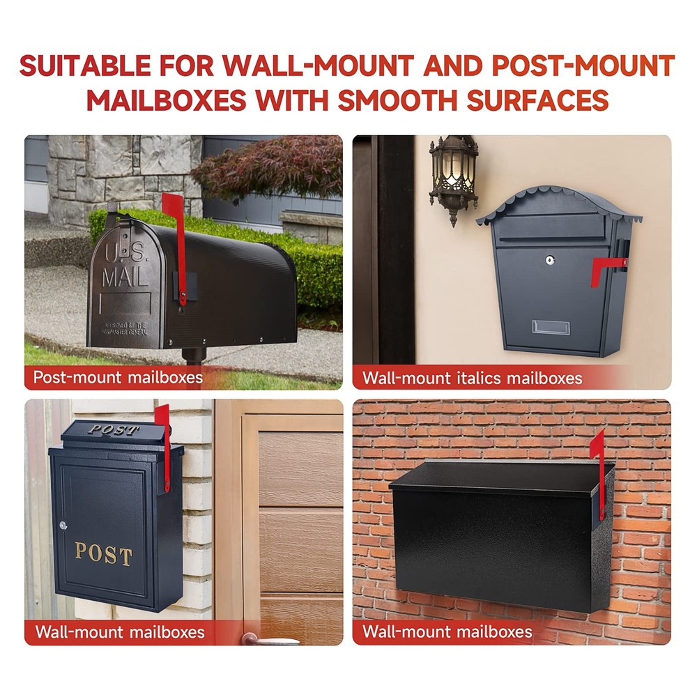 Professional Multi-Directional Mailbox Flag, Galvanized Steel Mailbox Replace...