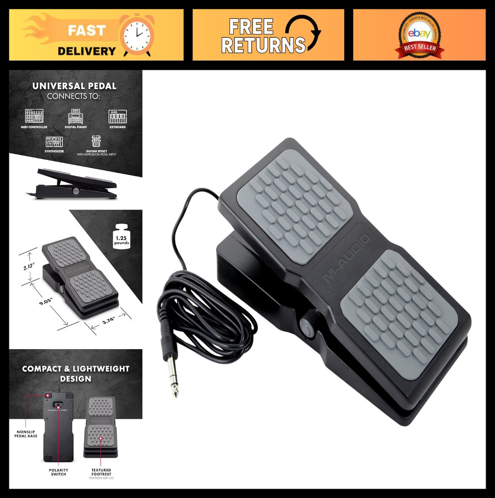 Universal Expression Pedal for Keyboards, MIDI Controllers & Guitar Effects - Ve
