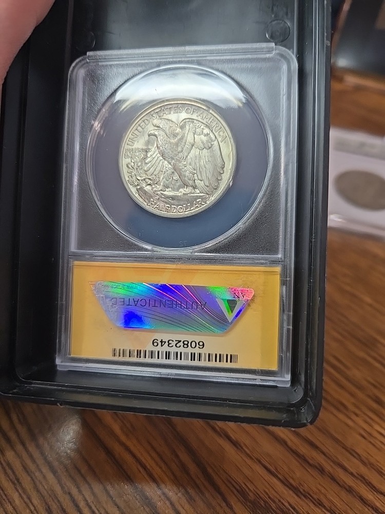 1942 (P) Silver Walking Liberty Half Dollar - ANACS MS65