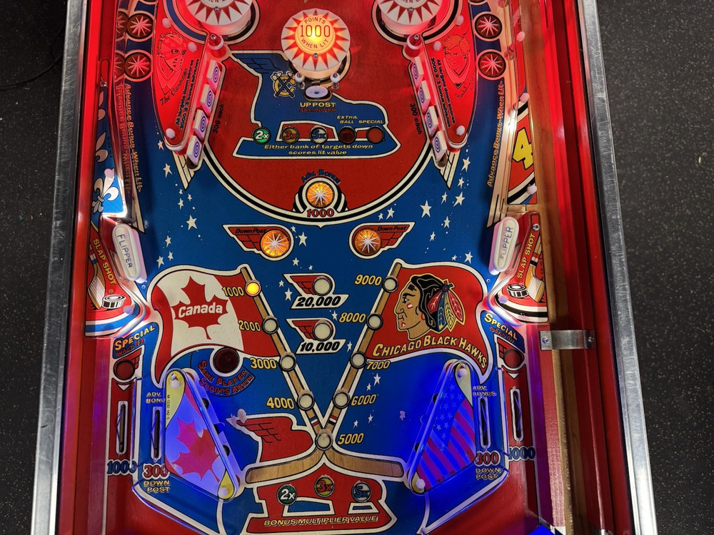 1978 BALLY BOBBY ORR POWER PLAY PINBALL MACHINE PROF TECHS PLAYS GREAT