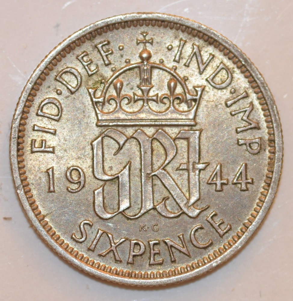1944 Six Pence Great Britain
