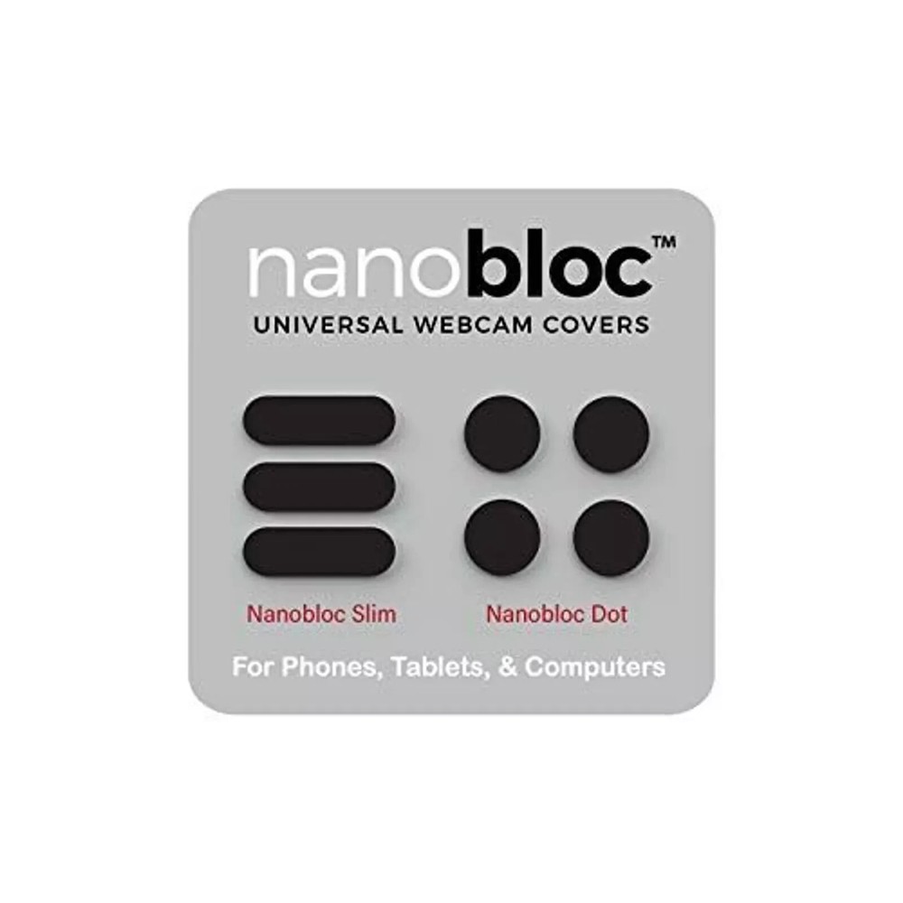Universal Webcam Covers - Dots and Bars, 7 Pieces each pack - Black (lot 6 pack)