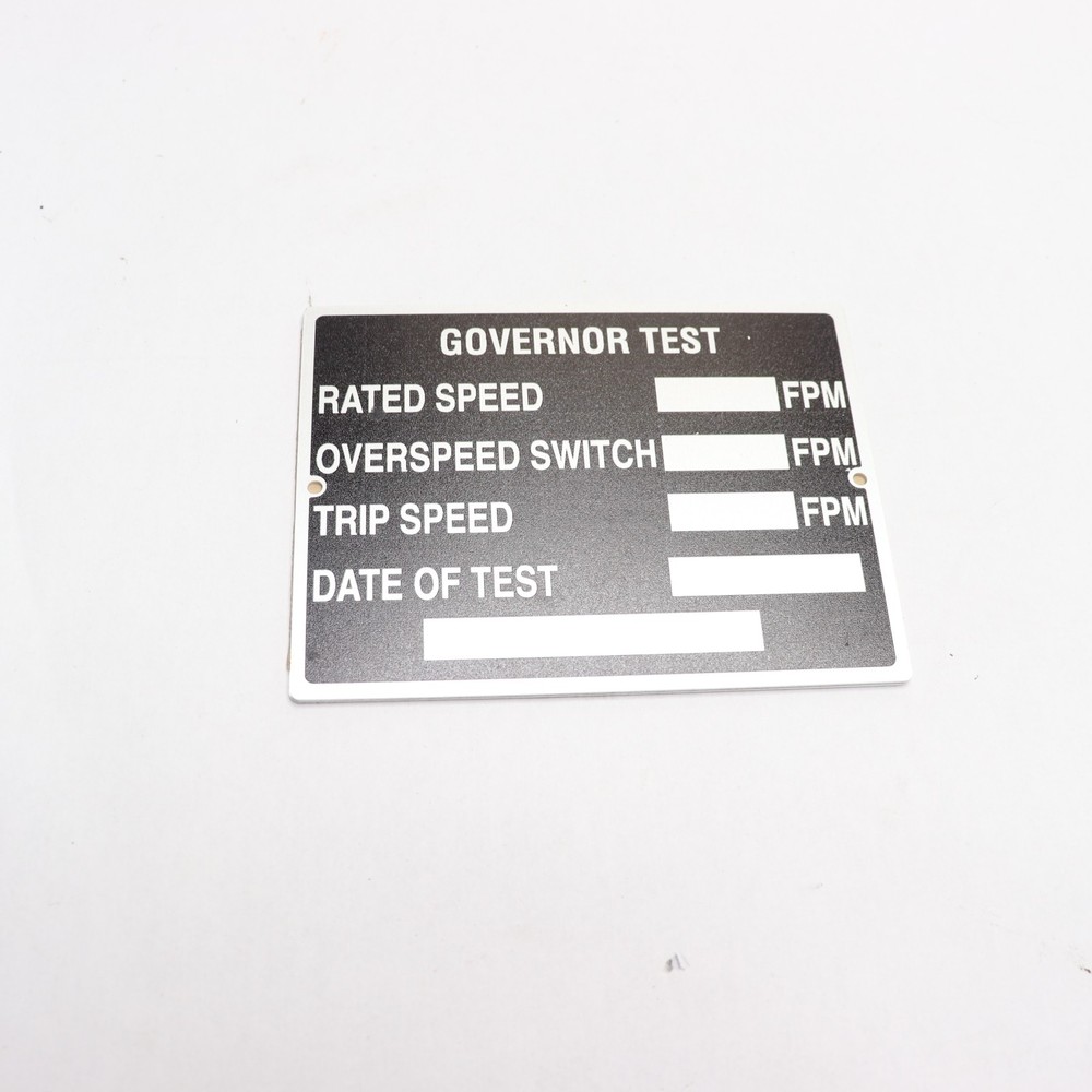 Data Tag Governor Test 4" x 3"