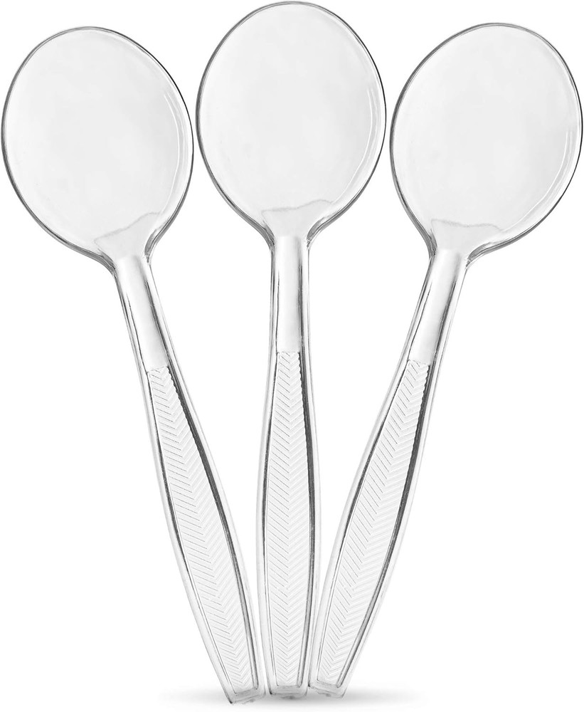 Plasticpro Clear Plastic Soup Spoons Disposable spoons, soup spoons