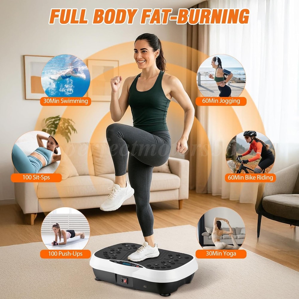 Vibration Platform Plate Whole Body Fat Burner Machine Auto 9-Speed Adjustment