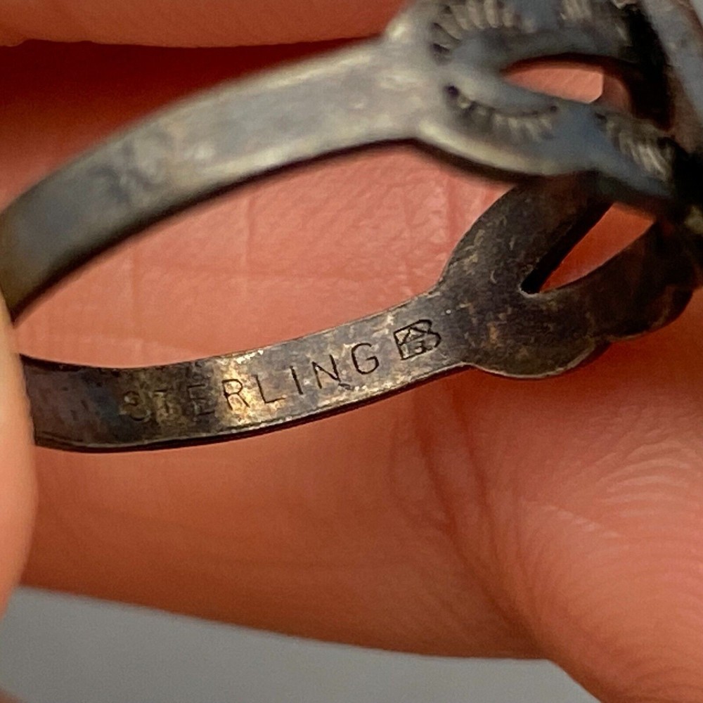 Vintage Southwestern Teepee Sterling Silver Ring Size 5
