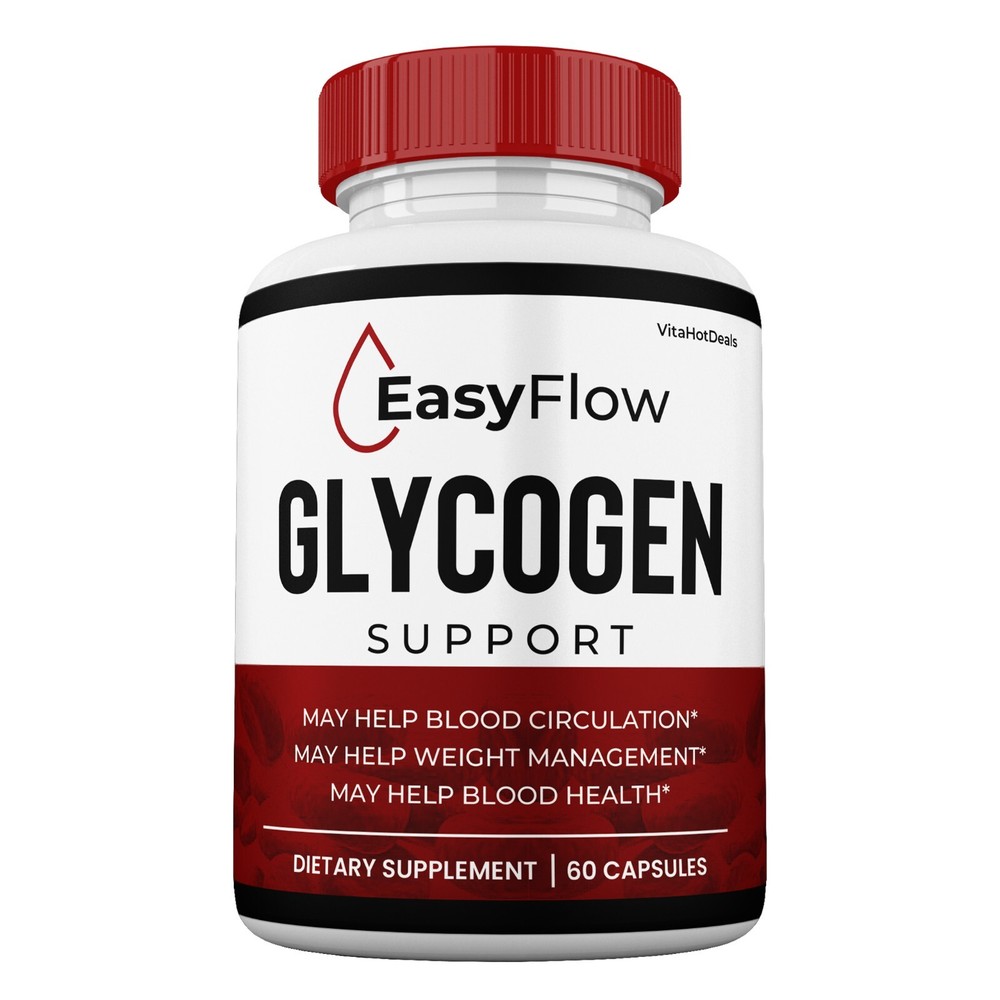 EasyFlow Glycogen Support Pills, Easy Flow Capsules Blood Support (2 Pack)