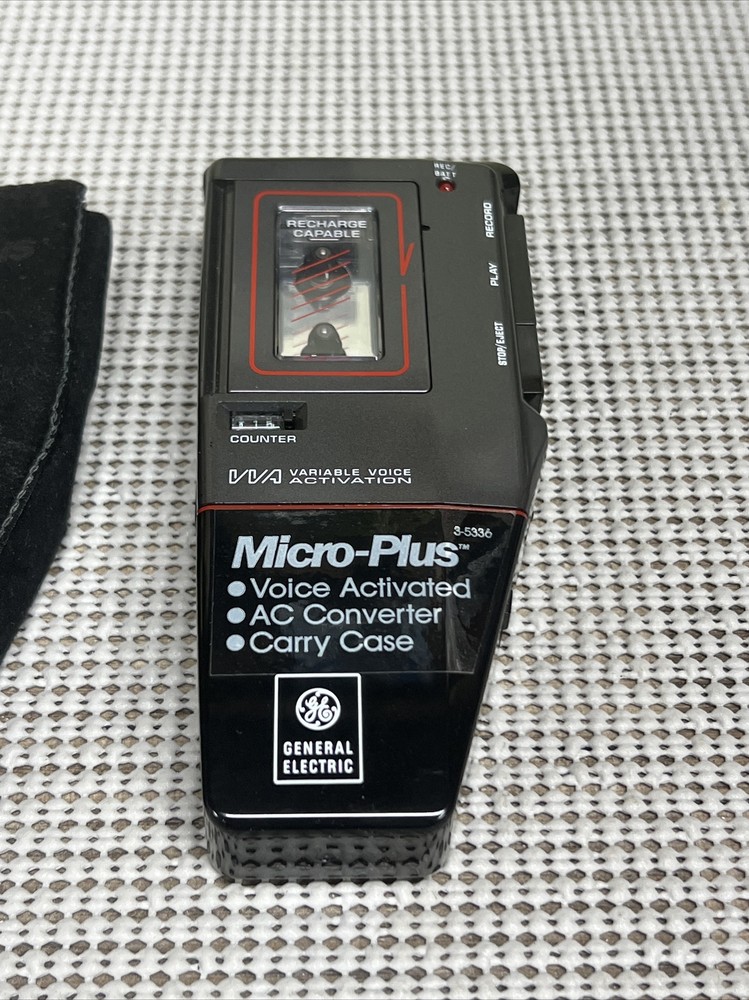 General Electric GE 3-5336A Micro-Plus Voice Activated Microcassette Recorder