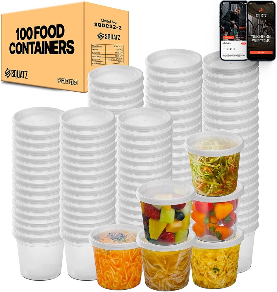 Squatz SQDC32-2 100 Microwaveable Soup Container Food Storage