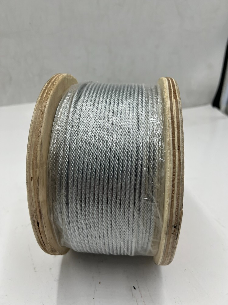 SSC294 Galvanized Cable 7X19-1/8" 500FT Breaking Strength 2000lbs
