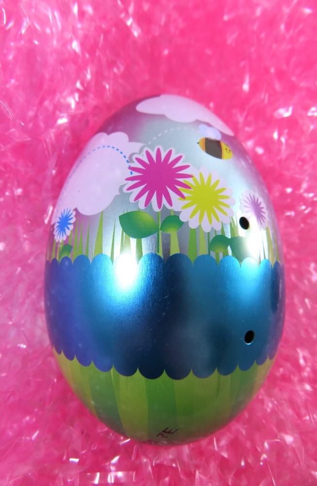 Empty Tin Easter Eggs With Ventilation Holes Candy Containers Spring Décor