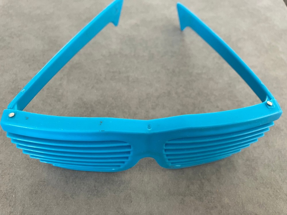 Sky Blue Plastic Shutter Shades - Vintage