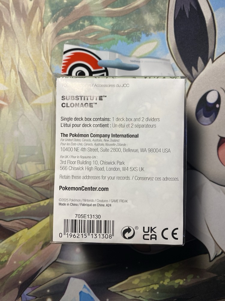 SUBSTITUTE DECK BOX POKÉMON CENTER NEW RARE