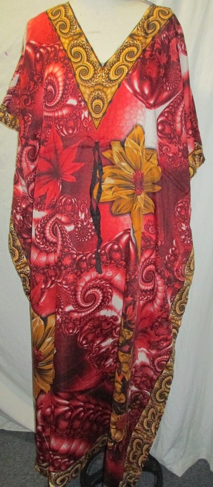 Boho Caftan Batwing new Printed Crepe caftan top/poncho