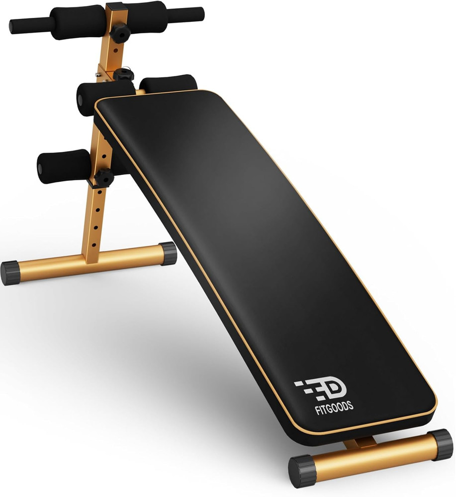 Sit up Bench, Adjustable Workout Bench for Ab Exercise, Curved Incline/Decline S