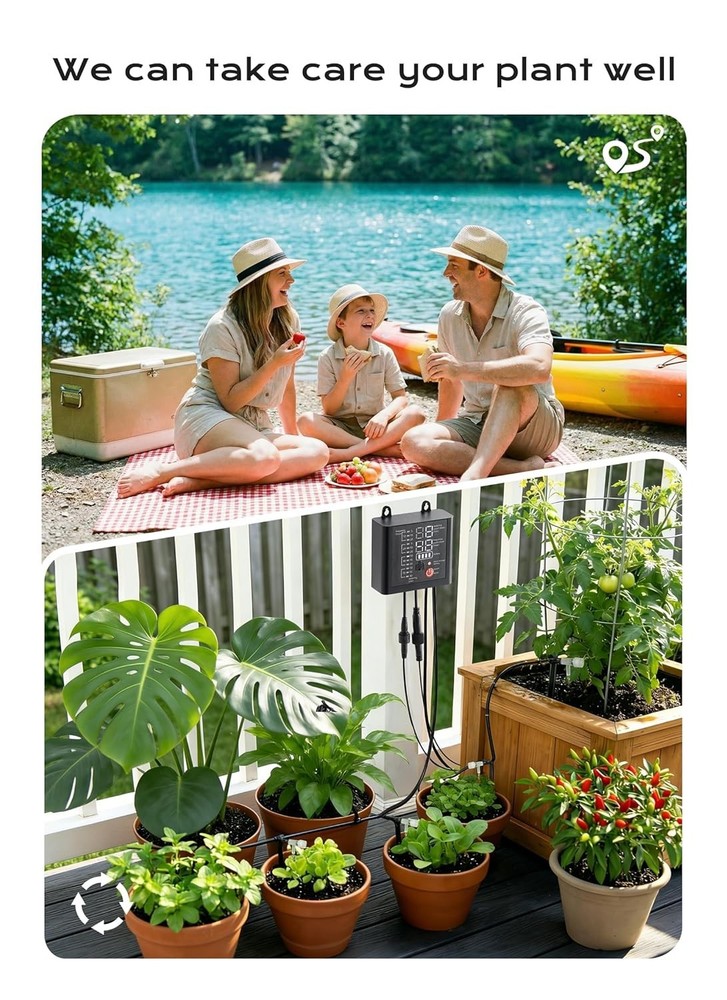 Complete Solar Garden Watering Kit – 49FT Adjustable Drip Irrigation System