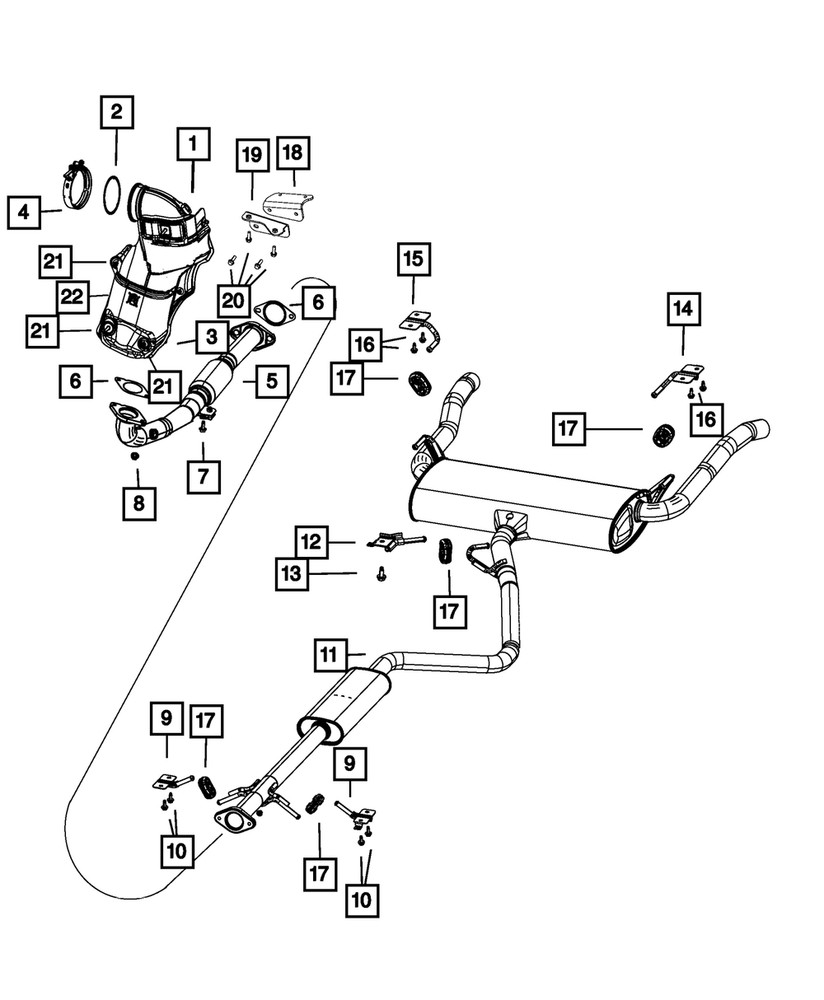Genuine Mopar Exhaust Gasket 68201394AA