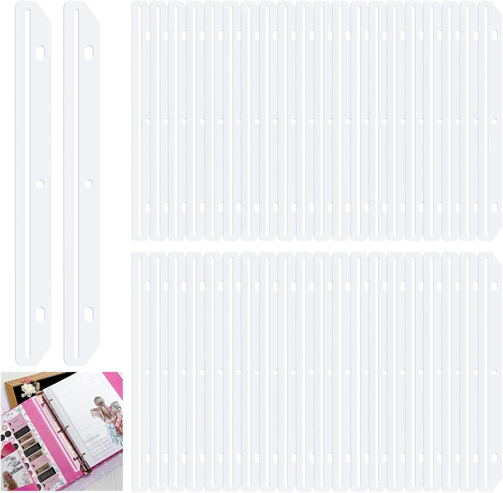 40Pcs Magazine Holders for Binders, 3 Hole Punched Plastic Magazine Organizer, B