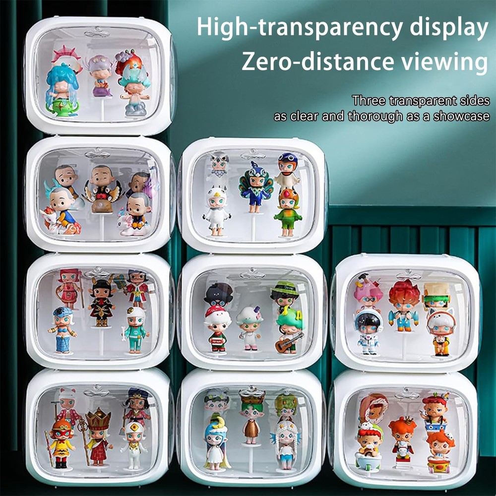 Display case for Figures with Light Adjustable Display Stand Clear Acrylic Di...