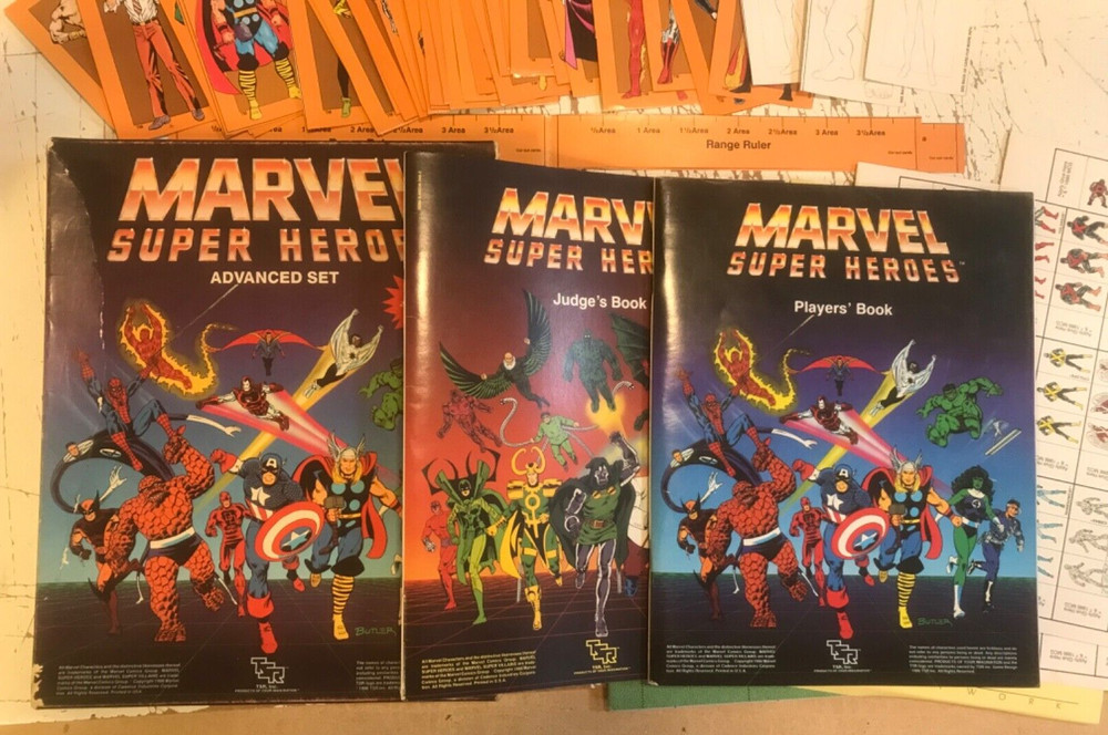MARVEL SUPER HEROES ADVANCED SET TRS 1986 ROMPER GAME