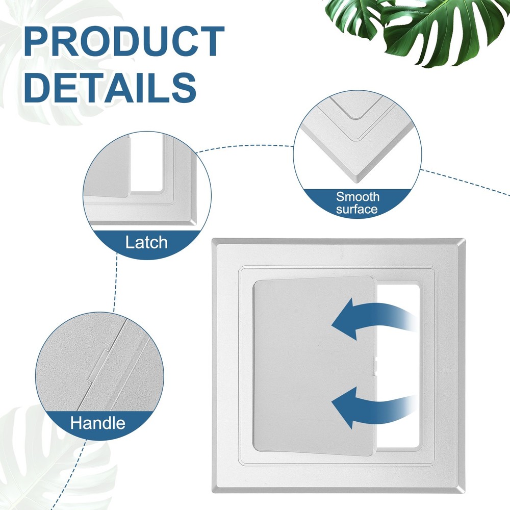 3.94x3.94 Inch(100x100mm) Self-Adhesive Access Panel, 2Pcs Access Doors Silver