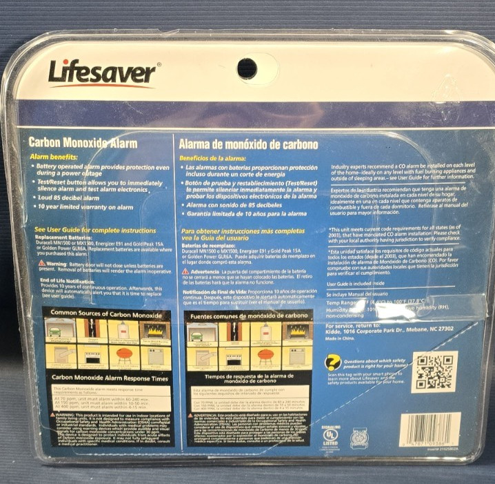 Lifesaver By Kidde Carbon Monoxide Value Pack - 2 co2 Detectors - Please read!!
