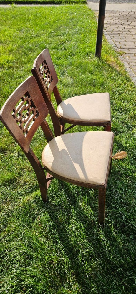 Stakmore Chinoiserie PAIR folding chairs