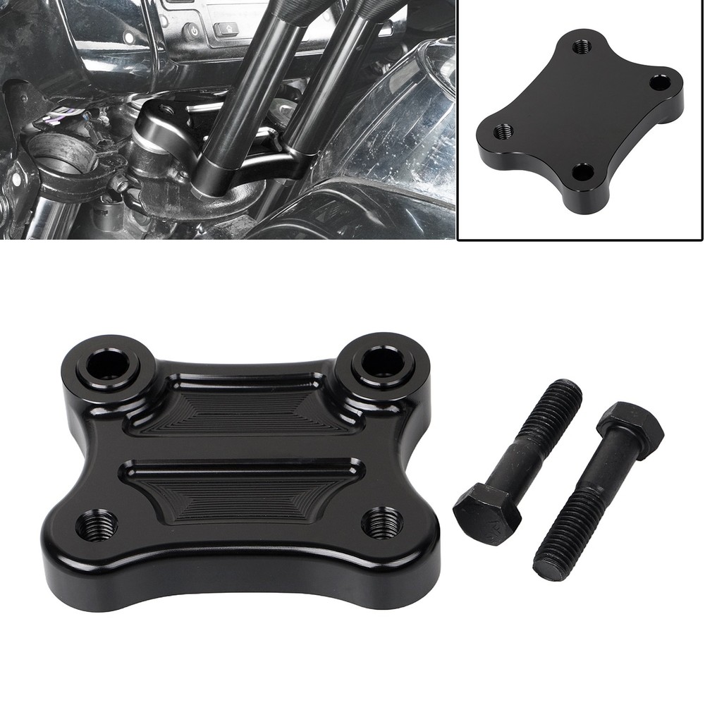 Black Aluminum Pull Plate Bracket For Harley Electra Glide Electra Glide CVO
