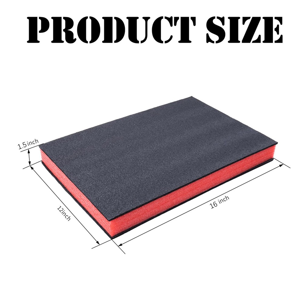 4 Pack Tool Box Foam Organizer Cuttable Polyurethane Craft Foam Sheets Liner
