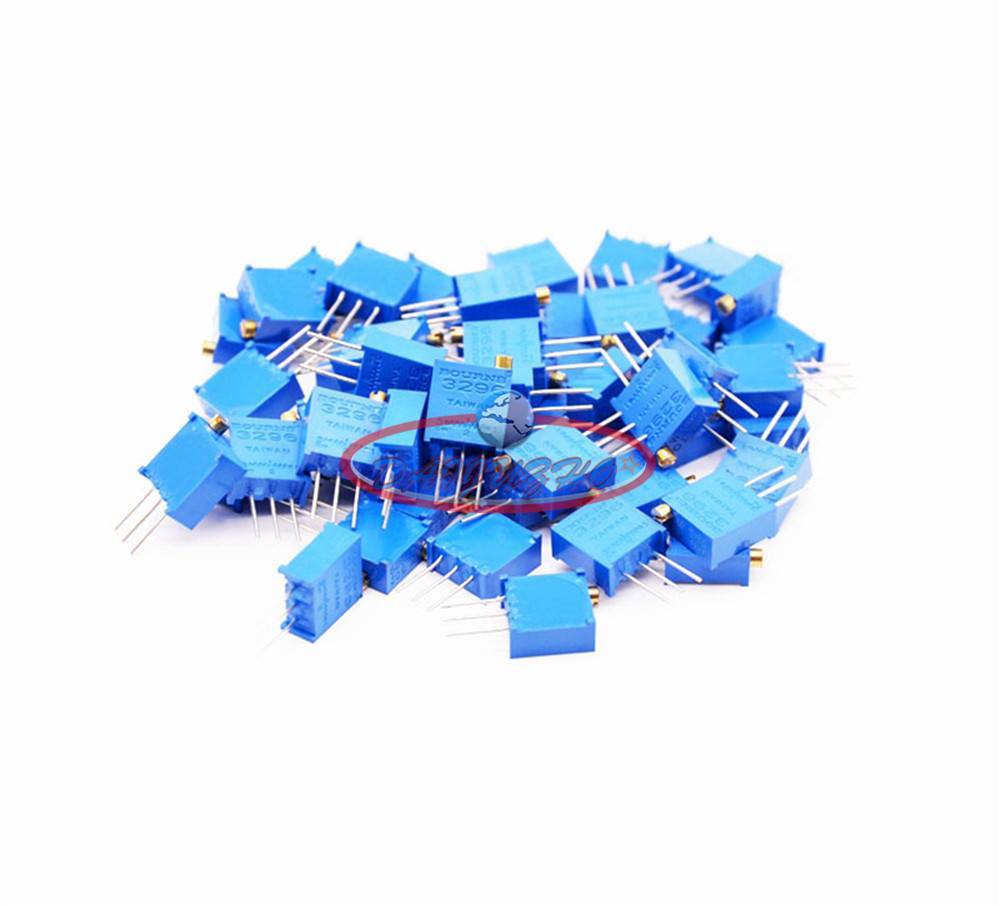 60pcs (100Ω - 500KΩ) 3296W 12value Potentiometer Variable Resistor Assorted Kit