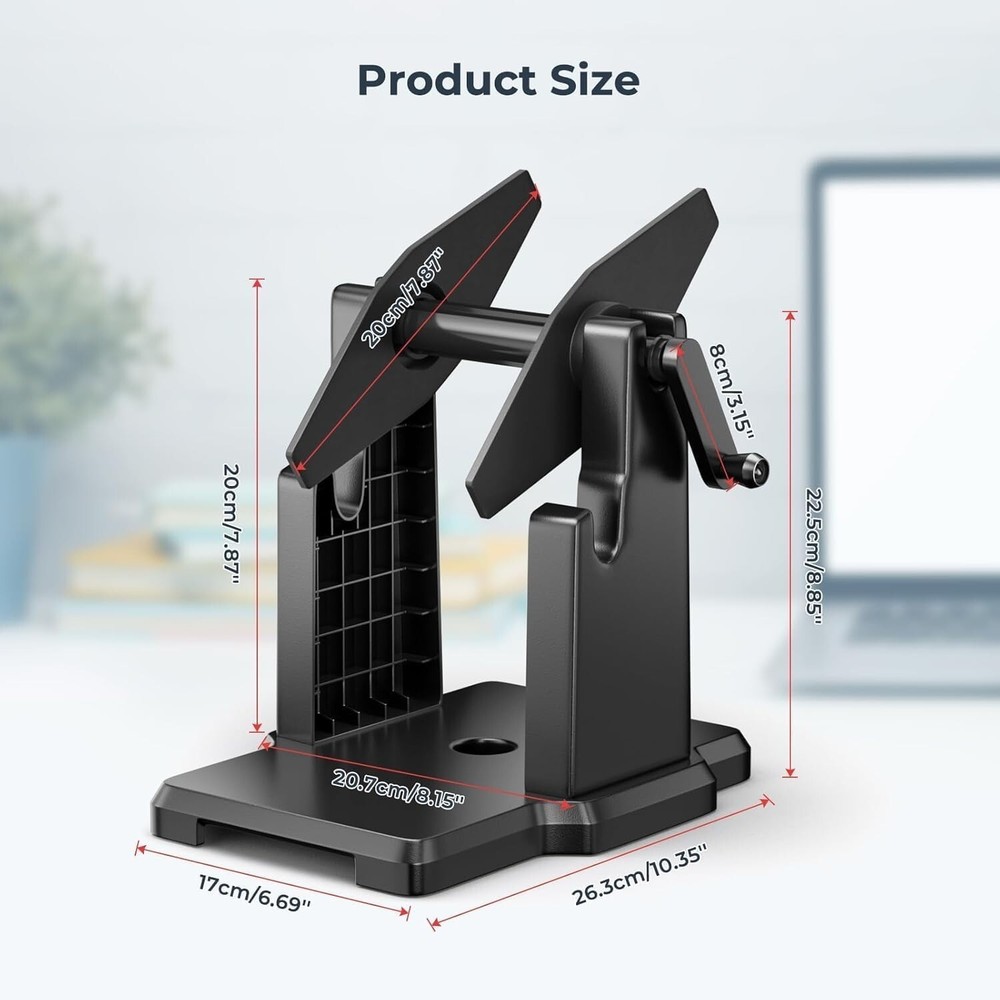 External Rolls Label Holder, 2 in 1 Fan-Fold Stack Paper Holder for Desktop