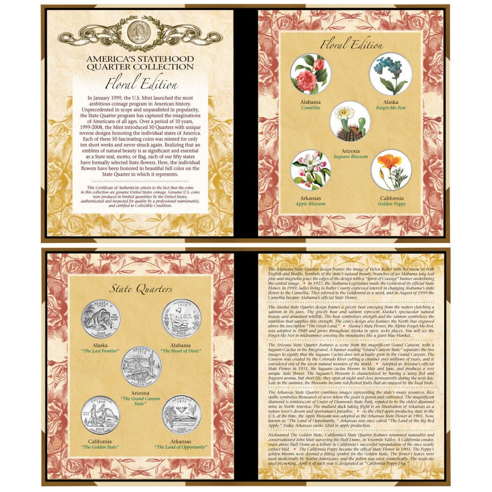 Floral Edition Statehood Quarters Collection
