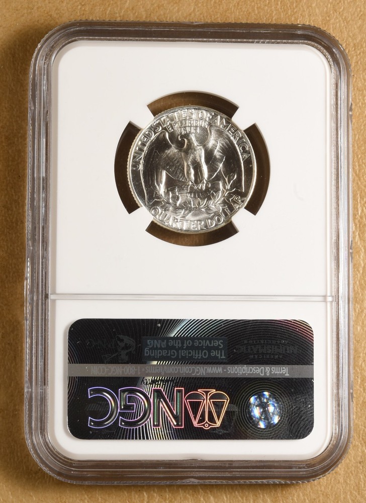 1959 Washington Silver Quarter 'Type B Reverse' NGC MS66