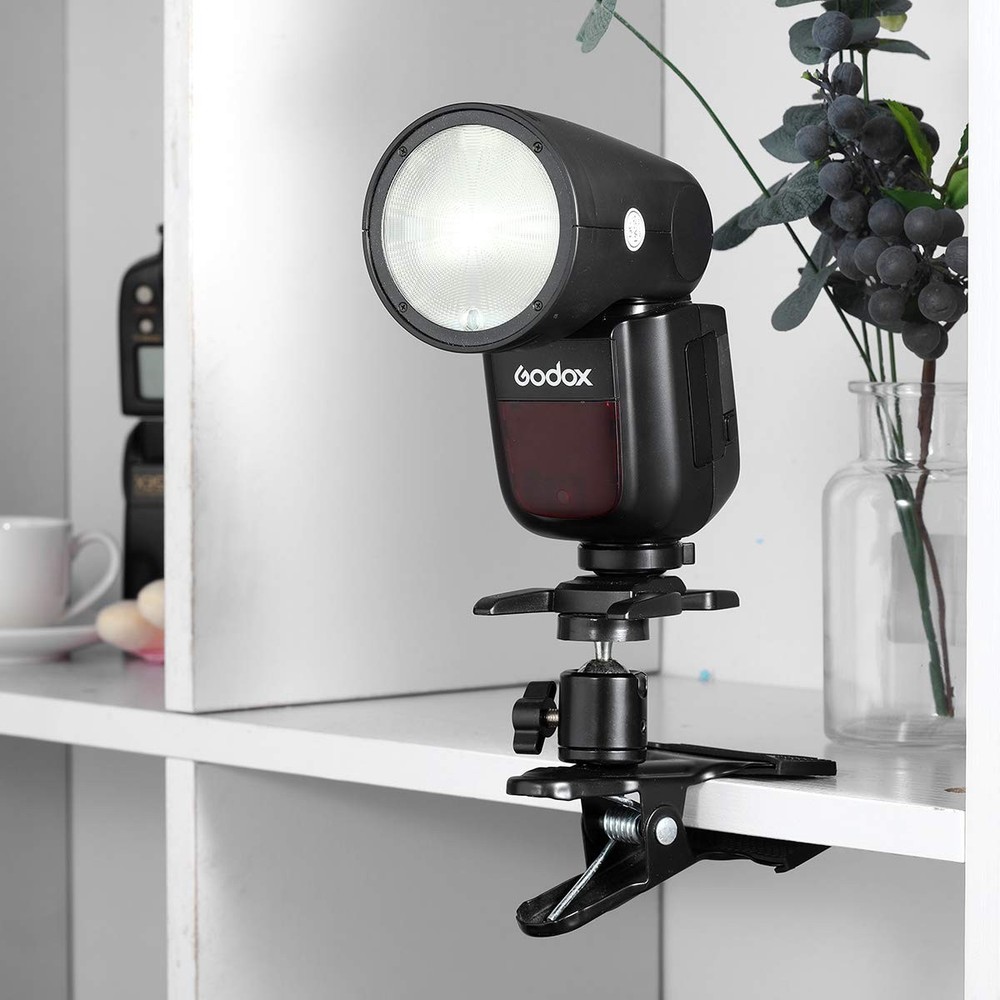 SUPON Multi-Function Tripod Clip Clamp Flash Holder Mount with 360 Black
