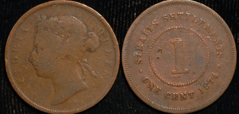 Straits Settlements Cent 1872-1908 Choose Your Date (T75)