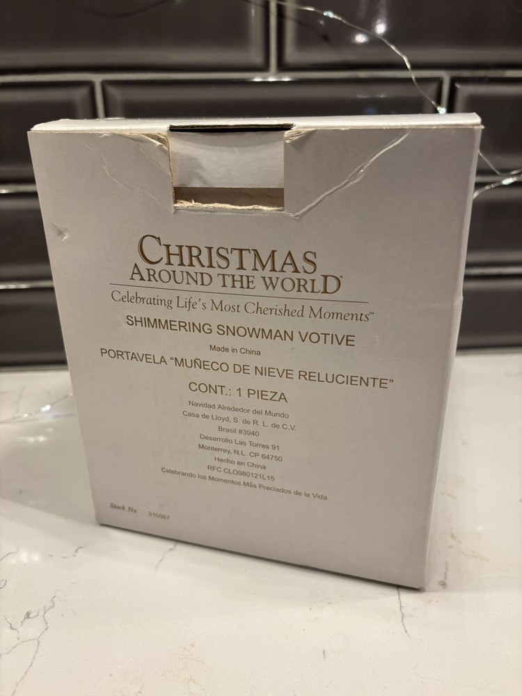 Shimmering Snowman Votive
