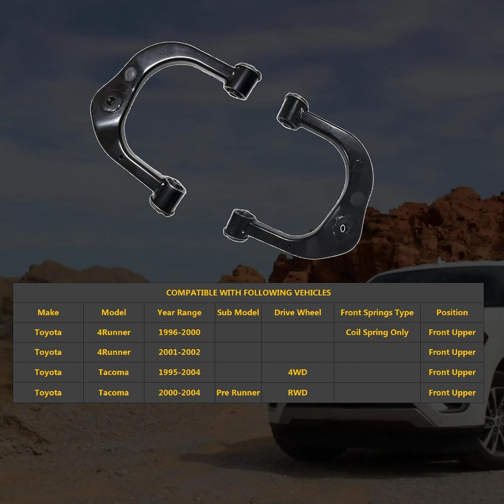 1995-2004 Tacoma 2000-2004 4Runner Front Upper Control Arm Kit–Compatible