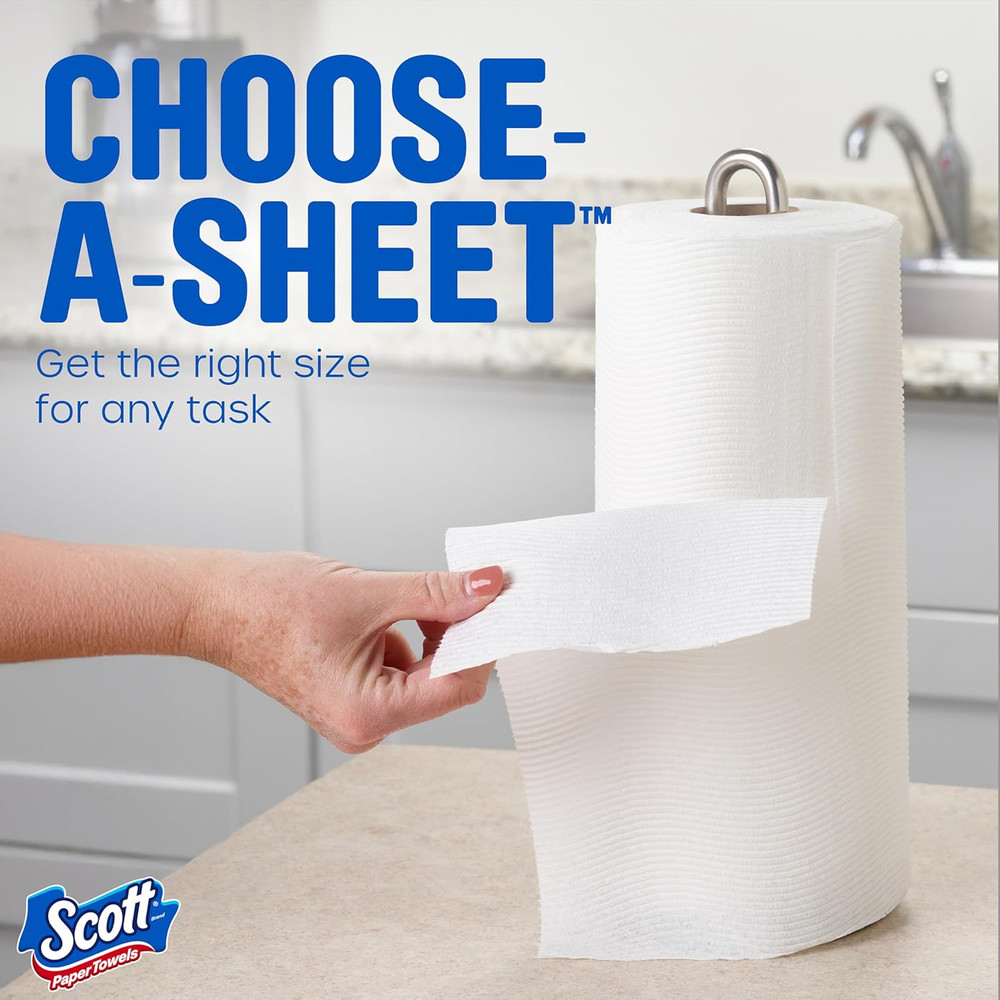Scott Choose-A-Sheet Paper Towels, 6 Double Rolls, 108 Sheets per Roll