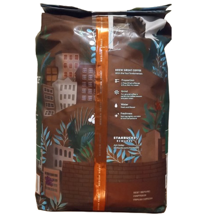 1 Pack Starbucks Pike Place Medium Roast Ground Coffee, 40 oz