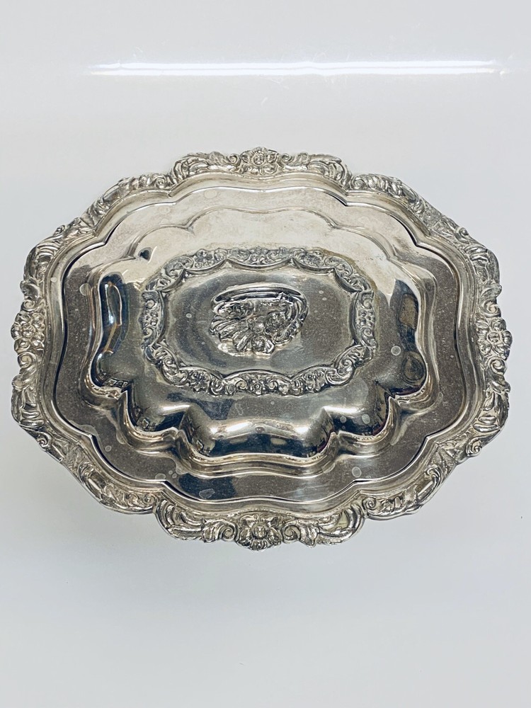 Barbour International Silver Plate Covered Entree Severing Dish