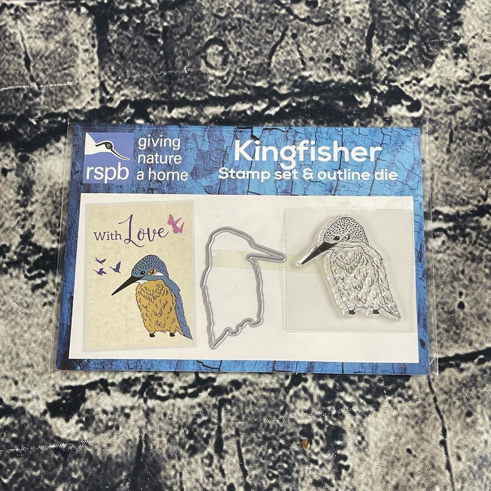 RSPB  Kingfisher Bird  Stamp & Die Set