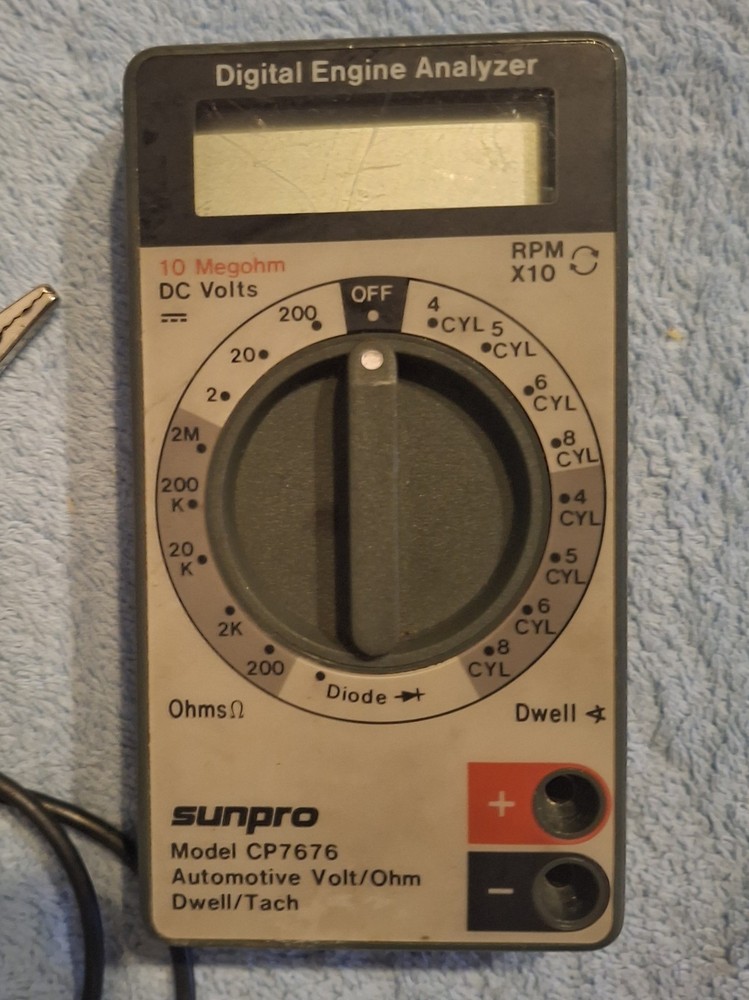 SunPro Digital Engine Analyzer Automotive Multimeter Model CP 7676