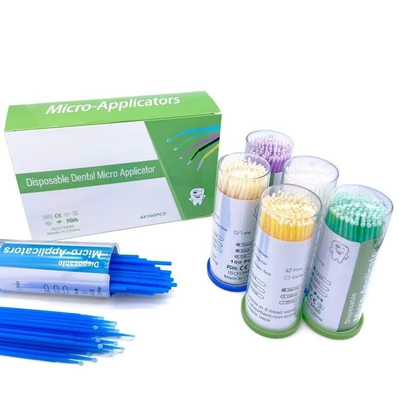 Dental Microbrush Disposable Micro Applicator Brush Cleaning Bendable Soft Tips