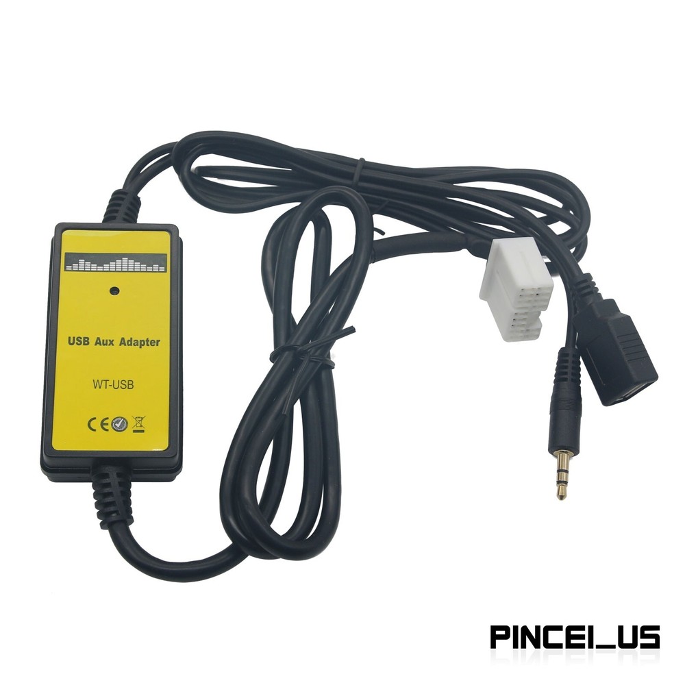 NEW AUX Input MP3 CD Interface Adapter Changer USB Cable + Reader pe66