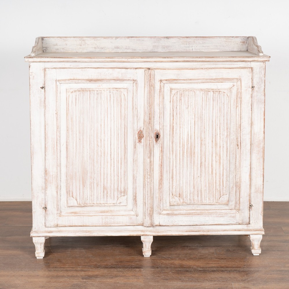 White Painted Gustavian Sideboard, Sweden circa 1820-40